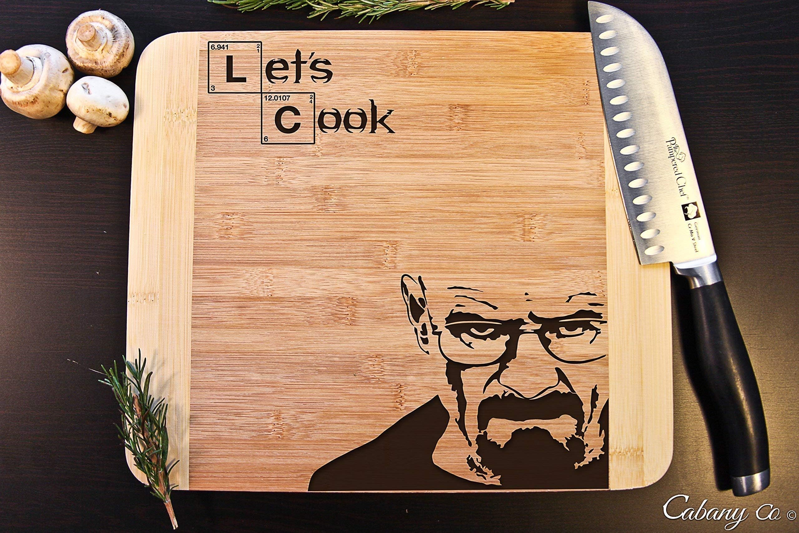 Personalized Cutting Board Engraved Bamboo Chopping Block HDS Breaking Bad