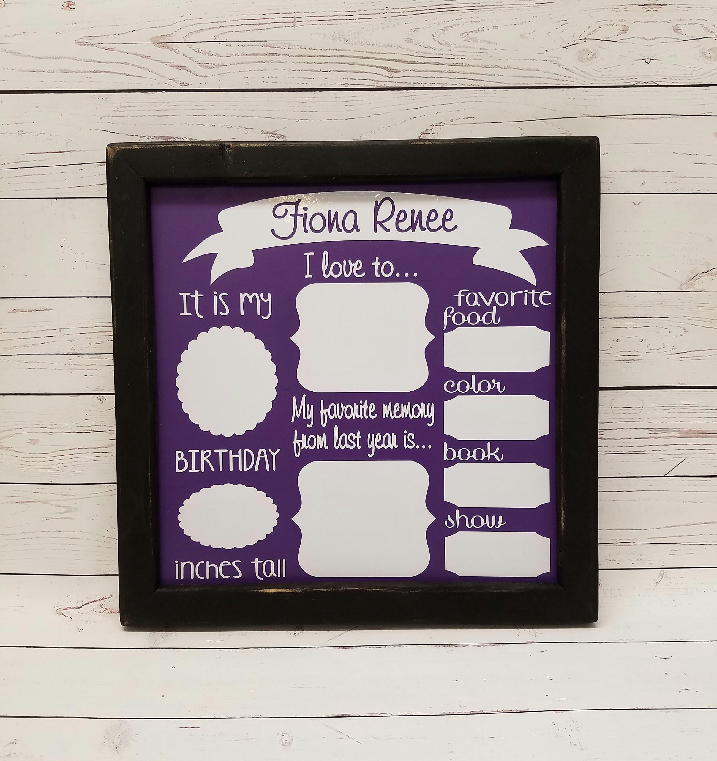 Birthday Photo Board Prop. Reusable. White Board. Chalk Board. Dry Erase. First birthday, personalized custom present, unique fun gift