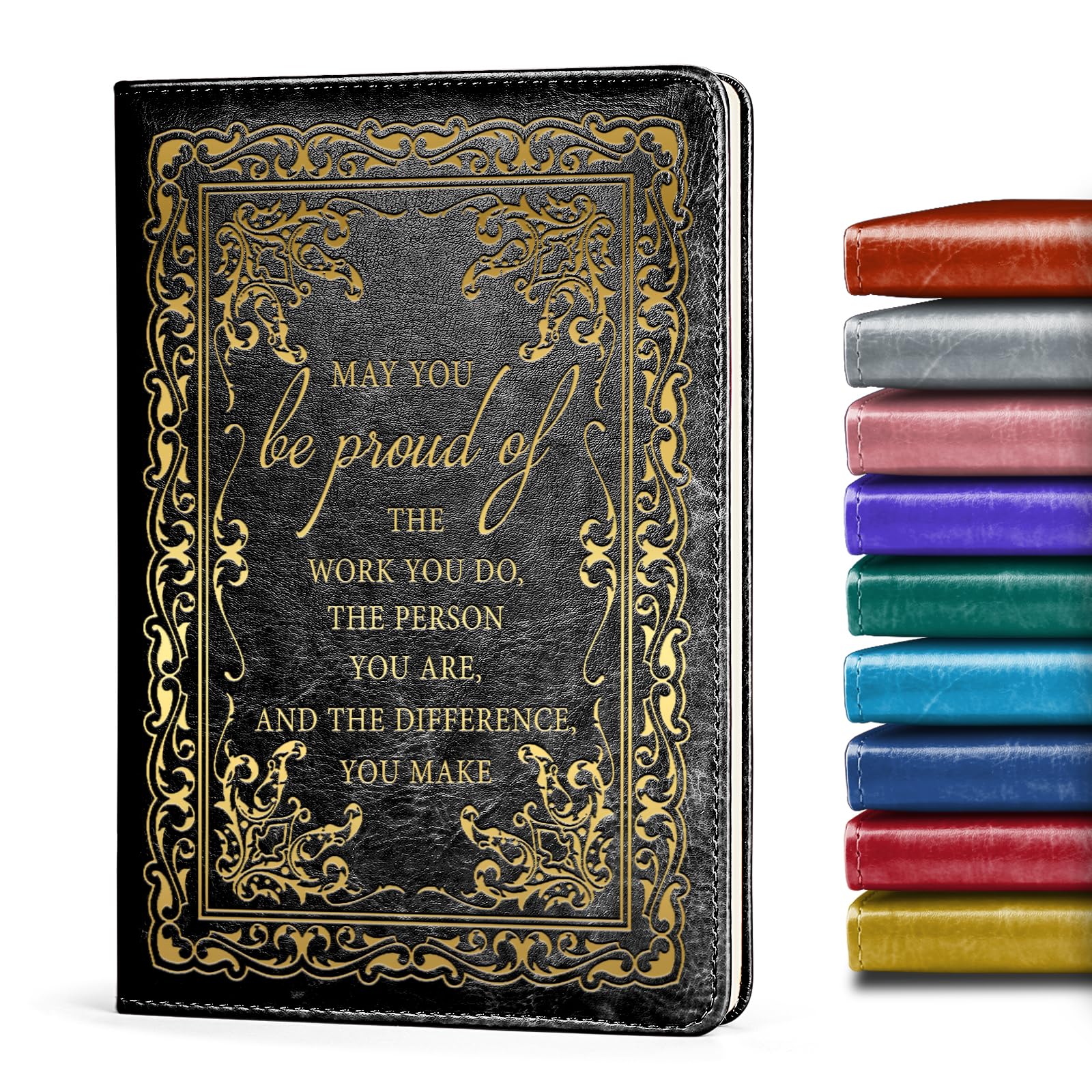 LBWCER A5 Black Journal,Notebooks for Work,May you be proud of the work you do, Journal for Men,Social Worker Notebook Gift Thank You Gift Travel