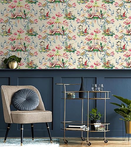 Miniatura 3 de Surface Style - Papel tapiz de diseñador despegar y pegar, papel tapiz caprichoso premium para dormitorio, tocador, cocina, autoadhesivo, vinilo,