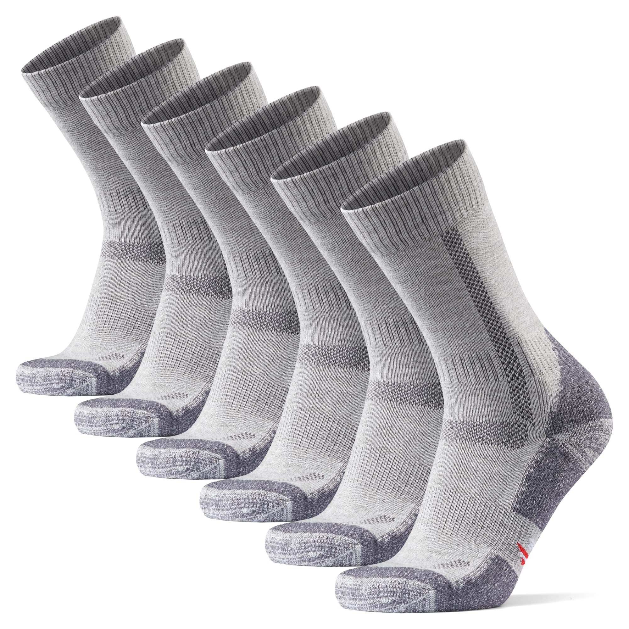 DANISH ENDURANCE Merino Wool Hiking Socks for Women, Men & Kids, 3 pack (Light Grey, US Women 11-13 // US Men 9.5-12.5)