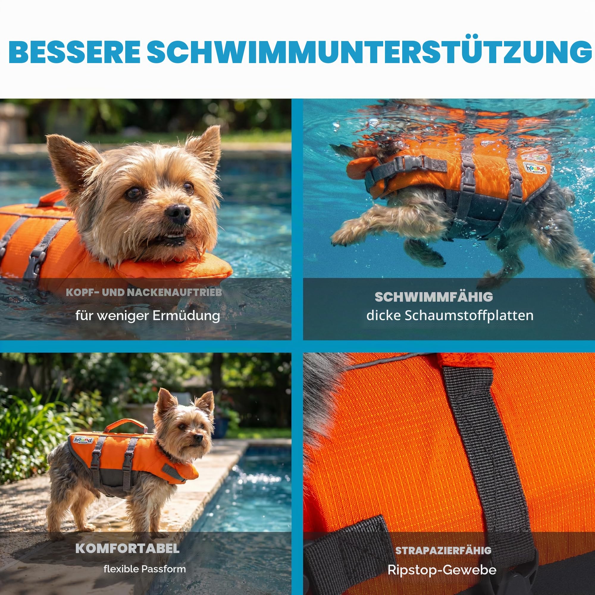 Kyjen 22018 Outward Hound Ripstop Quick Release Easy Fit Rettungsweste für Hunde, verstellbar, Größe XS, orange