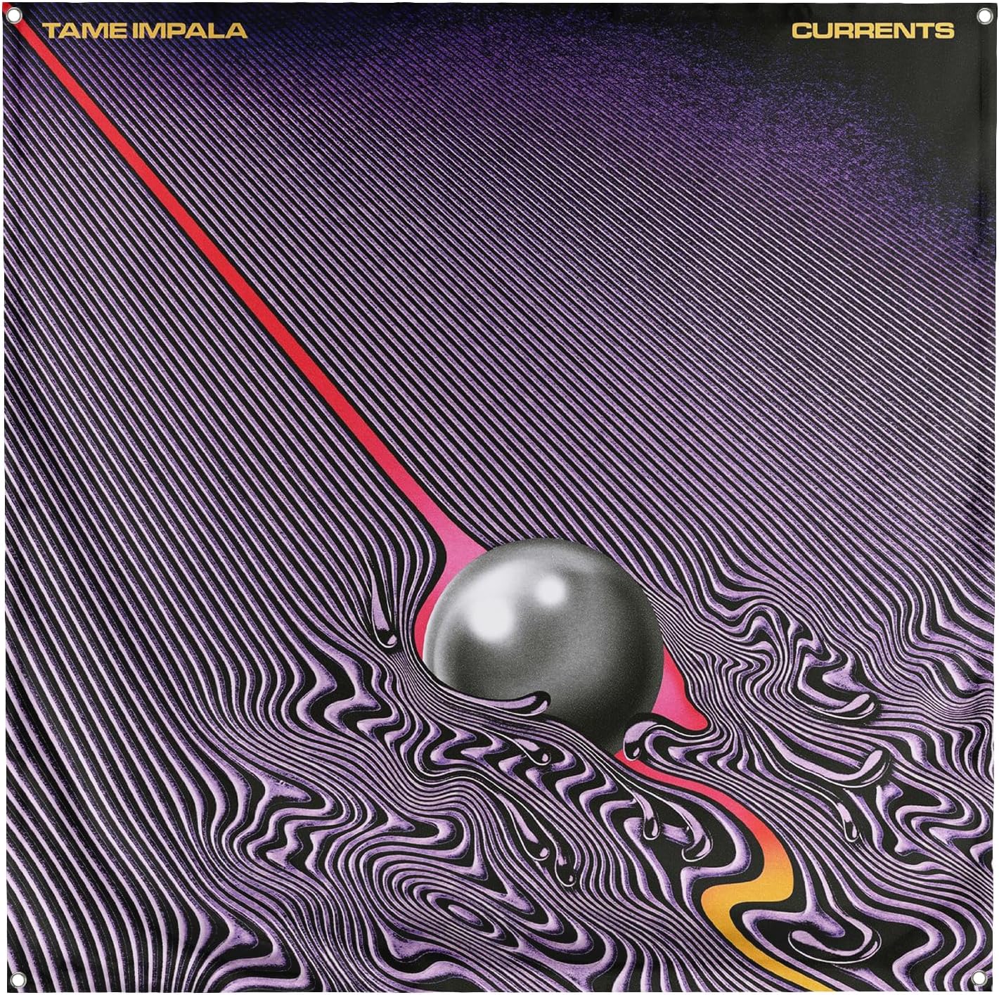 Banger - Tame Impala Currents Trippy Indie Rock Album Cover Motivational Inspirational Office Gym Wall Dorm Decor Design on a 3.5 X 3.5 Feet Flag with 4 Grommets for Easy Wall Hanging. Authentic