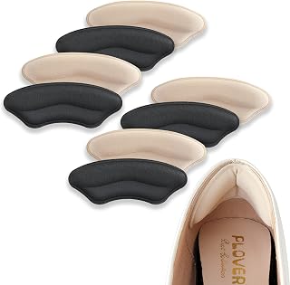 COKUMA Heel Pads for Shoes - Soft Flexible Heel Grips, 4 Pairs - Anti-Slip Pain Relief for Women & Men, Blister Protection