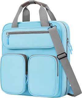 3 Ring 3 Inch Zipper Binder, 700 Sheets Large Capacity Waterproof School Binder, D-Ring Zip Up Bag with Shoulder Strap, Compatible with 15.6-Inch Laptop