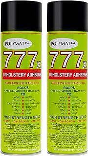2 Cans of Polymat 777 Foam Speaker Box Carpet Car Auto Liner and Fabric Spray Glue Adhesive