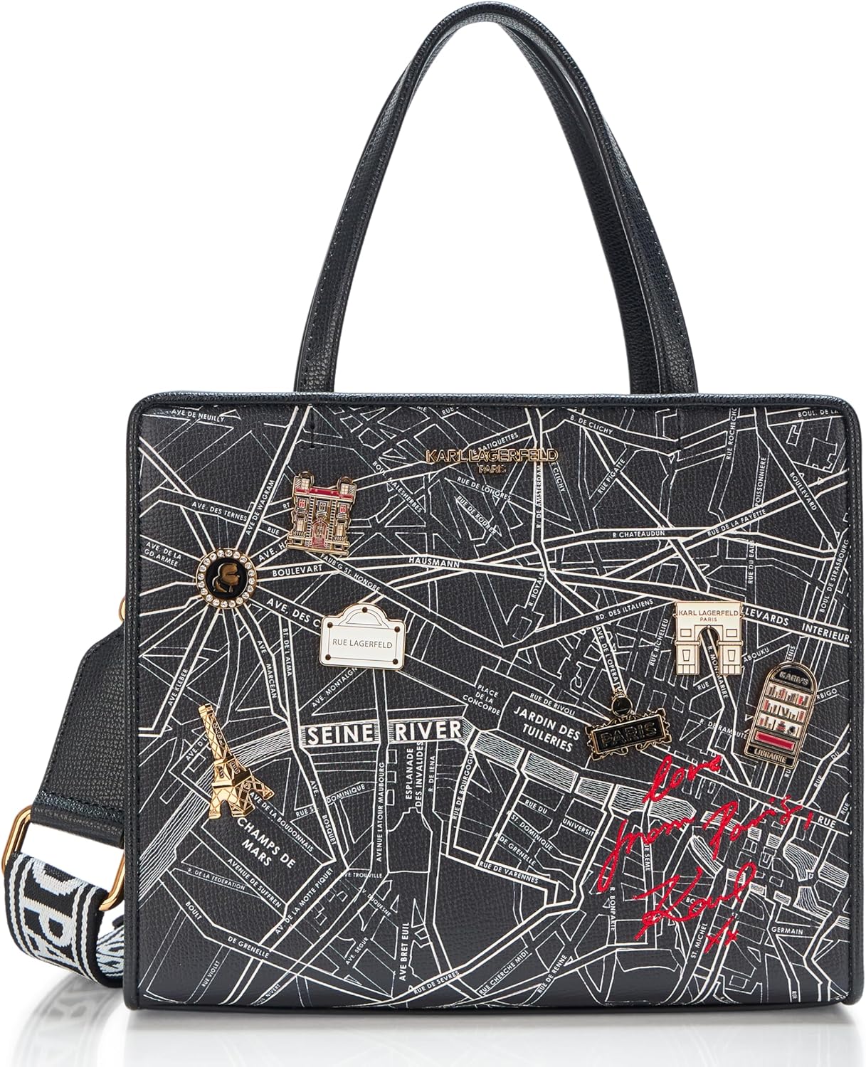 KARL LAGERFELD Women's Maybelle Love from Paris Satchel