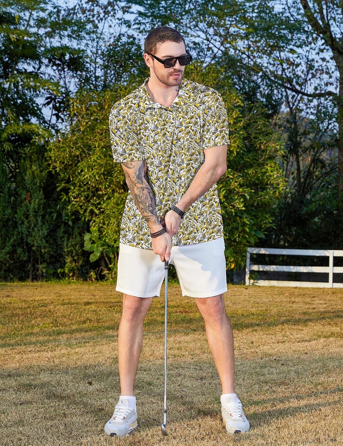 Party Mens Golf Shirt Print Short Sleeve Moisture Wicking Funny Sport Performance Polo Shirts for Men image 3