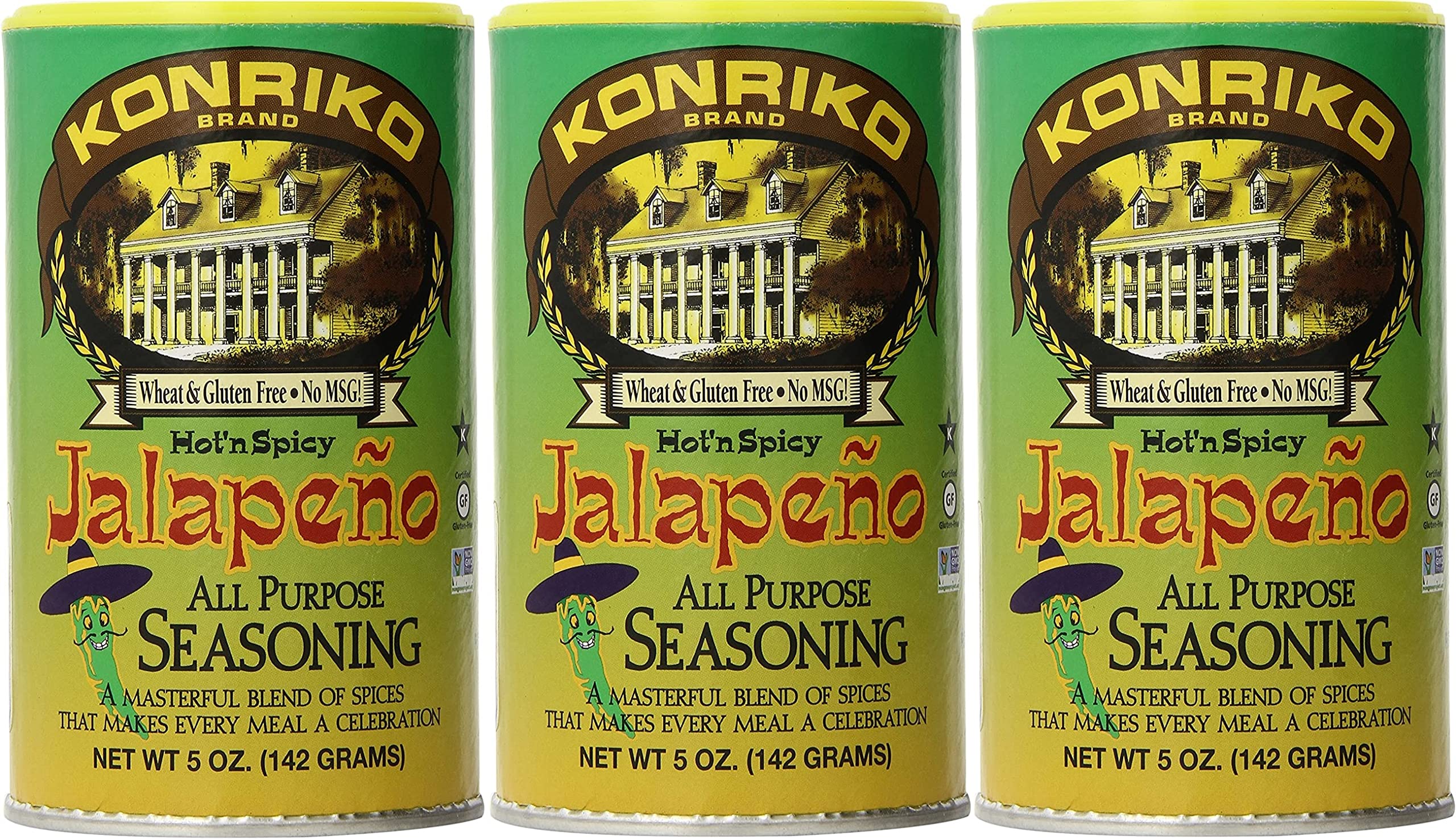 Jalapeno All Purpose Seasoning 5 oz (Pack of 3) - Wheat Free - Gluten Free - No MSG