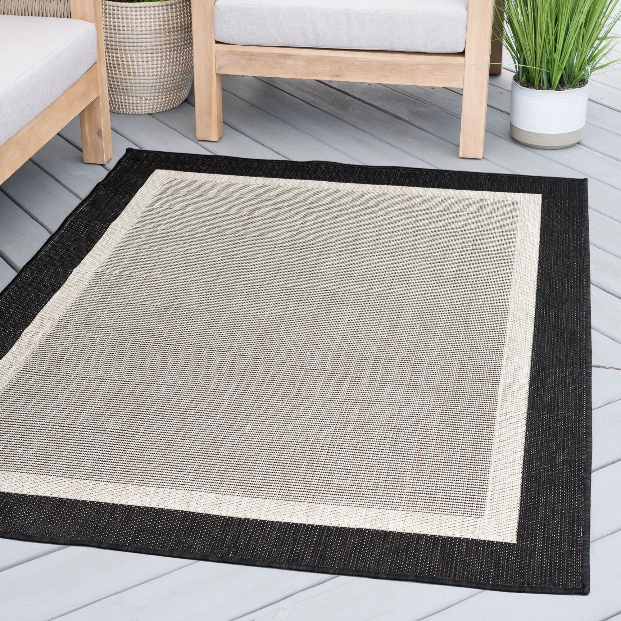 Snapklik.com : Water & Fade Resistant 8ft Round Indoor Outdoor Rug For ...