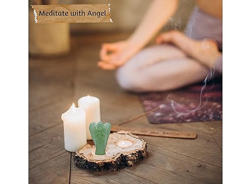 Miniatura 6 de Green Aventurine Angel - Green Aventurine Crystal Angel and Pocket Guardian Angel Crystal Figurines (1.5 inches)