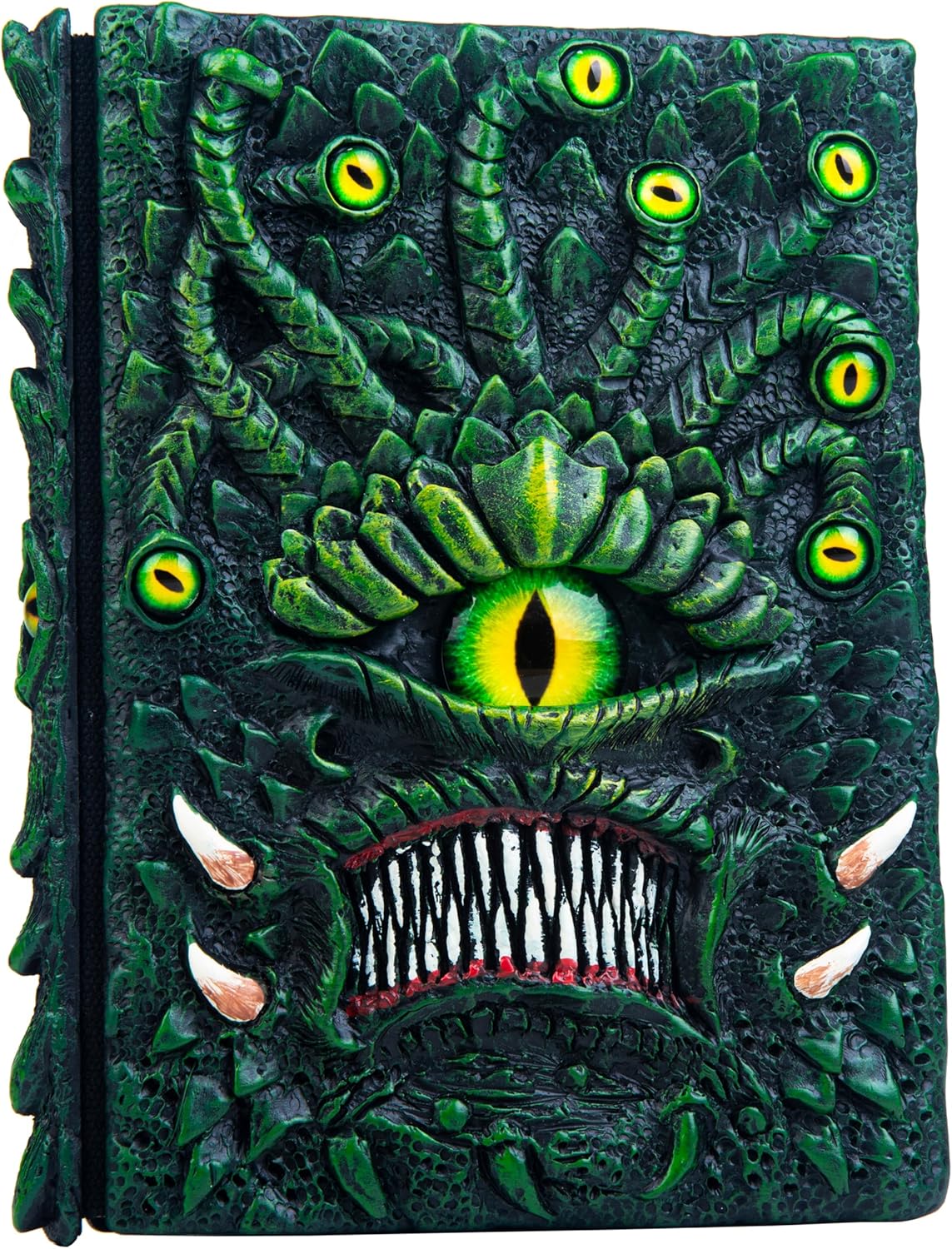 Handmade The Eye Devil of Tentacle Embossed Journal,Resin Engraving Notebook,Blank Paper,Hardcover Travel Diary for Writing,Sketchbook,Collection,Creative gifts,Decoration Diary for Man Woman A5 Size (4 colours) (Eyes Devil-Green)