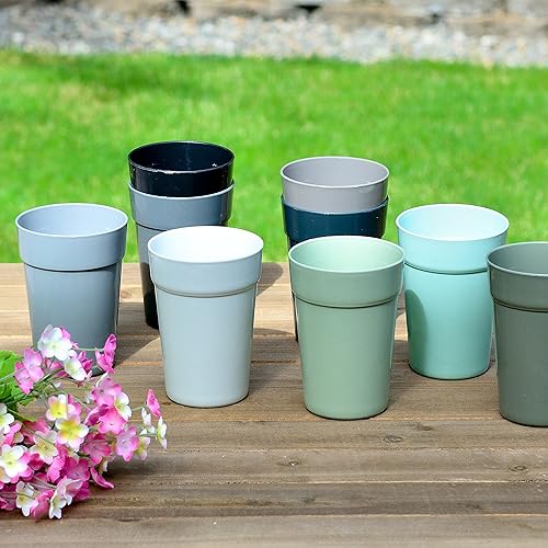 Miniatura 4 de Youngever 18 vasos de plástico para niños de 12 onzas, vasos de plástico irrompibles, vasos de plástico (color urbano)