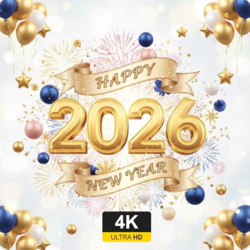 Happy New Year Fireworks 4K – Festive Celebration Screensaver TV