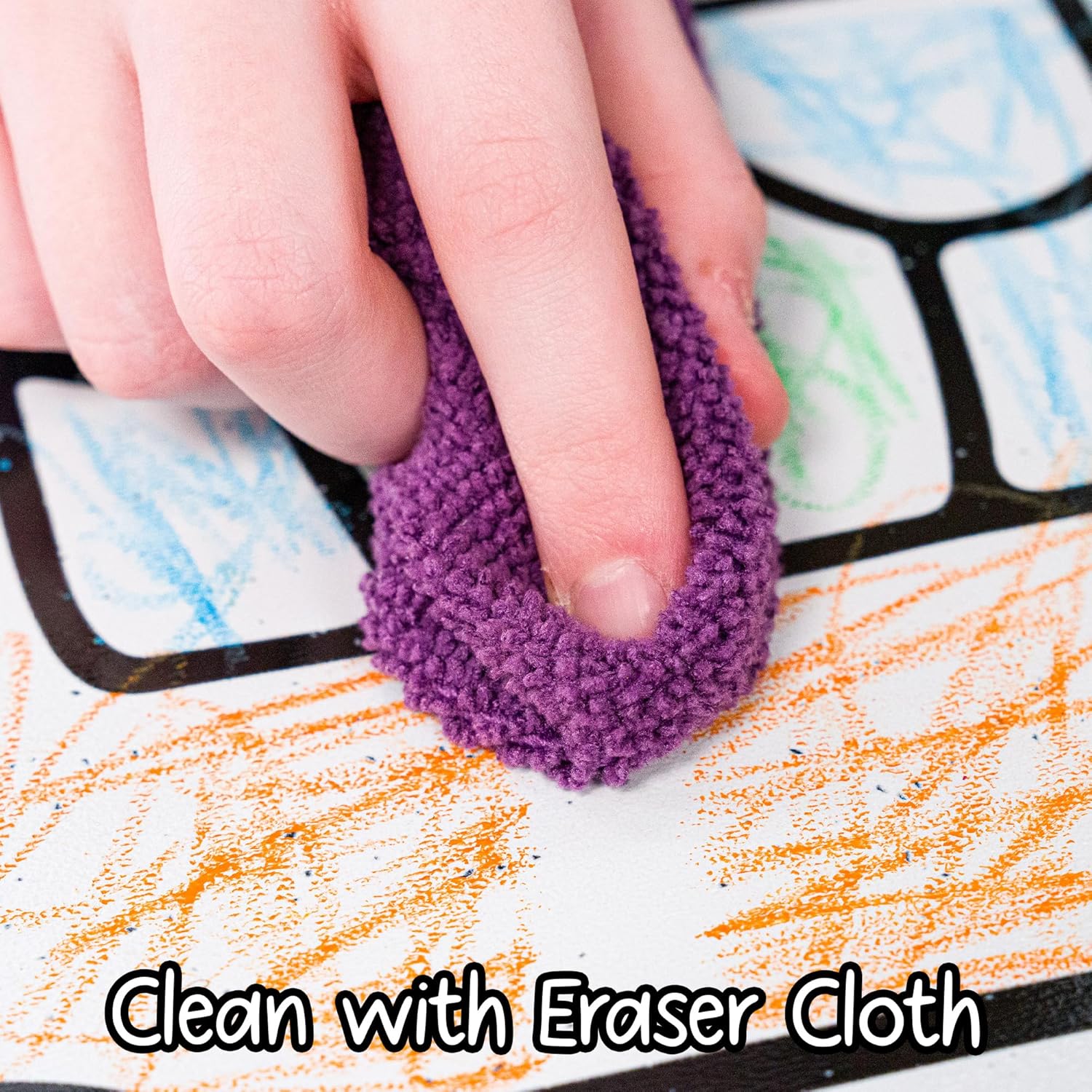 Train Toy Set for Kids: Color, Play, and Wipe Away with Crayons and Eraser. Educational Reusable Coloring Toy with Caboose, Freight Car, Passenger Car, Train Engine.