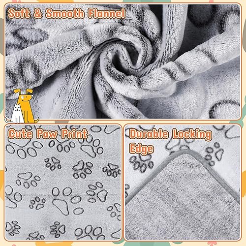 Miniatura 3 de Buryeah 6 mantas lavables para cachorros y perros pequeños, manta de forro polar mullido para animales pequeños, manta lavable de vellón suave para