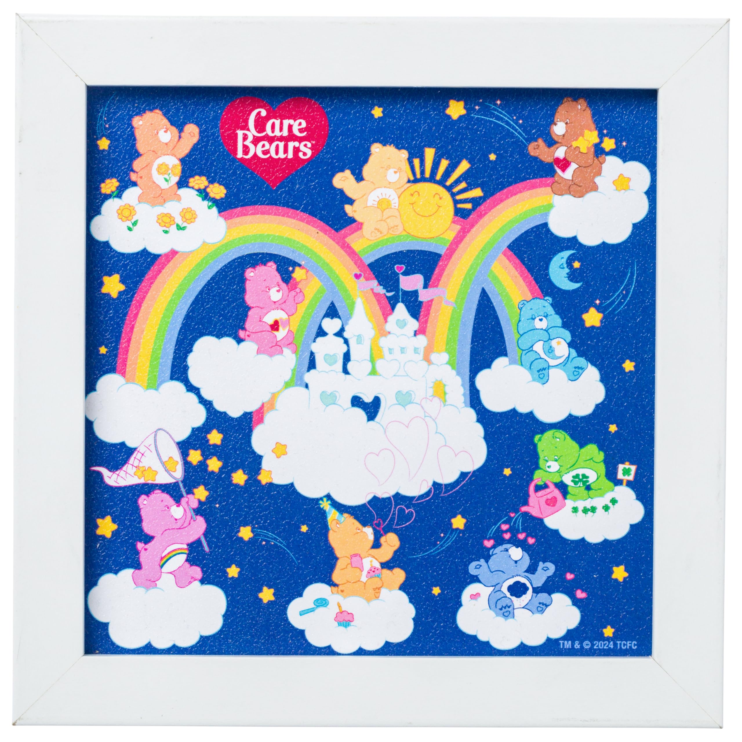 Peinture murale Care Bears Silver Buffalo en MDF multicolore pour decoration de chambre 15x15cm