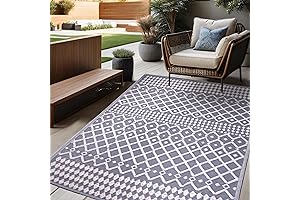 RURALITY Outdoor Rugs 8x10 Waterproof Clearance, Perfect for Patios, Backyards, and Outdoor Spaces