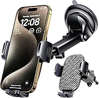 Qifutan 3-in-1 Car Phone Holder Mount for Windshield, Dashboard, Air Vent - Universal Hands-Free for iPhone, Smartphones & Camera Mounts