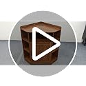 Corner Storage with Charging Station, Walnut Holds Up to 43‑Inch TV image 7