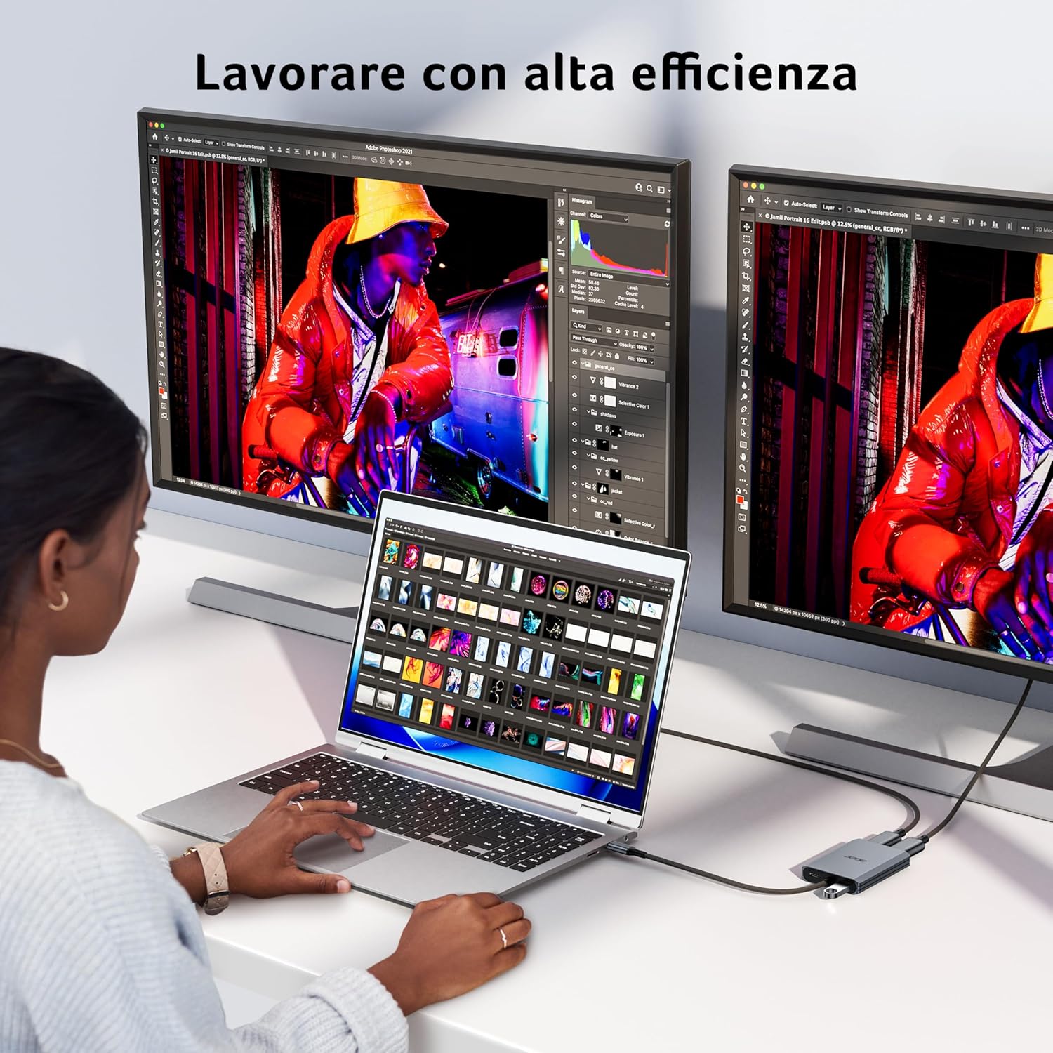 Adattatore USB-C a doppio HDMI 4K@60 Hz - Hub USB - Immagine 9
