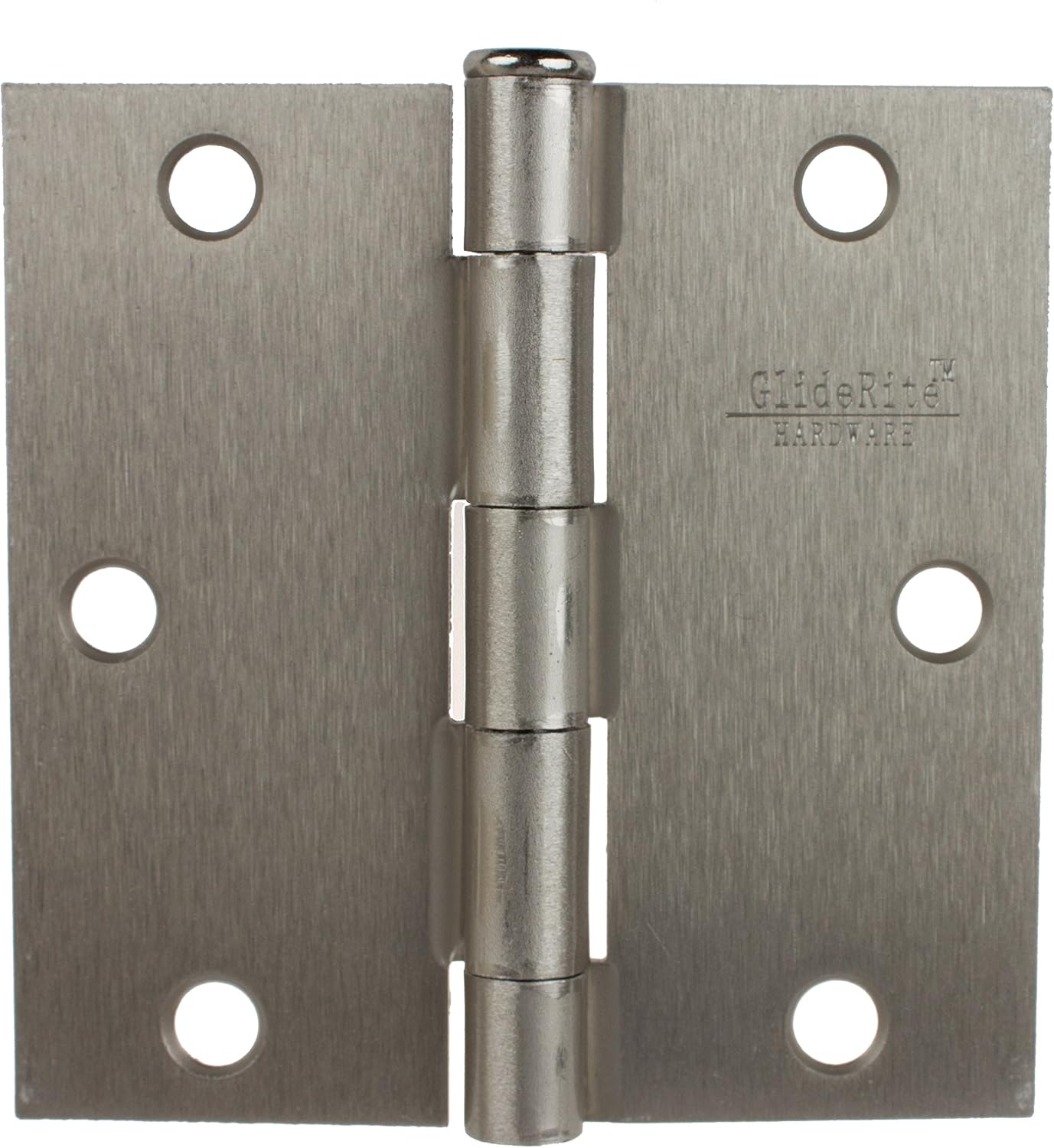 GlideRite Hardware 3500-PC-21 Polished Chrome Finish 3.5 inch Steel Door Hinges Square Corners 21 Pack