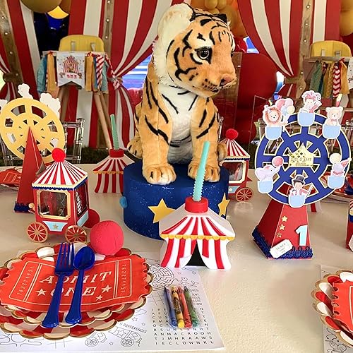 Miniatura 6 de GUDVES Tiger Tale Toys - Juguete de peluche con diseño de tigre y animales de peluche realistas para niños, regalo para niños y bebés, abrazo de