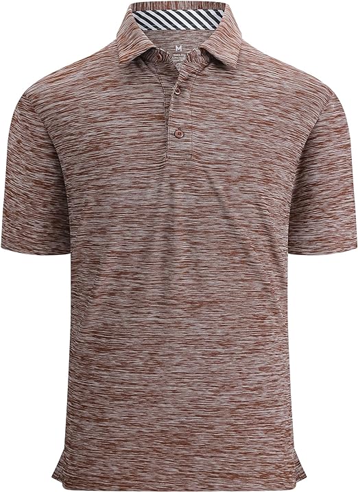 Alex Vando Mens Golf Shirt Moisture Wicking Quick-Dry Short Sleeve Casual Polo Shirts for Men