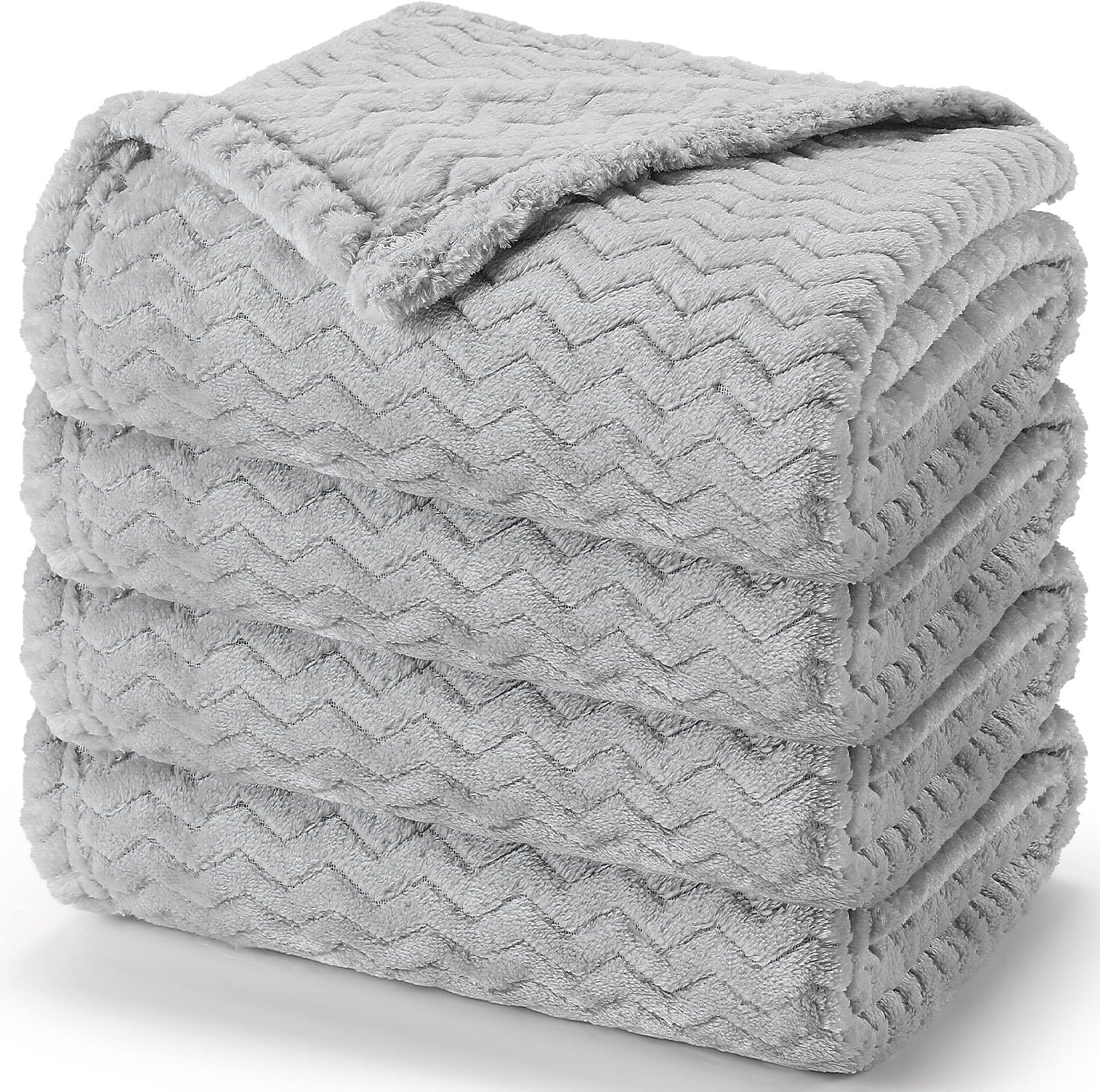 Frienda 4 Pcs Baby Fuzzy Blanket Fluffy Baby Blanket for