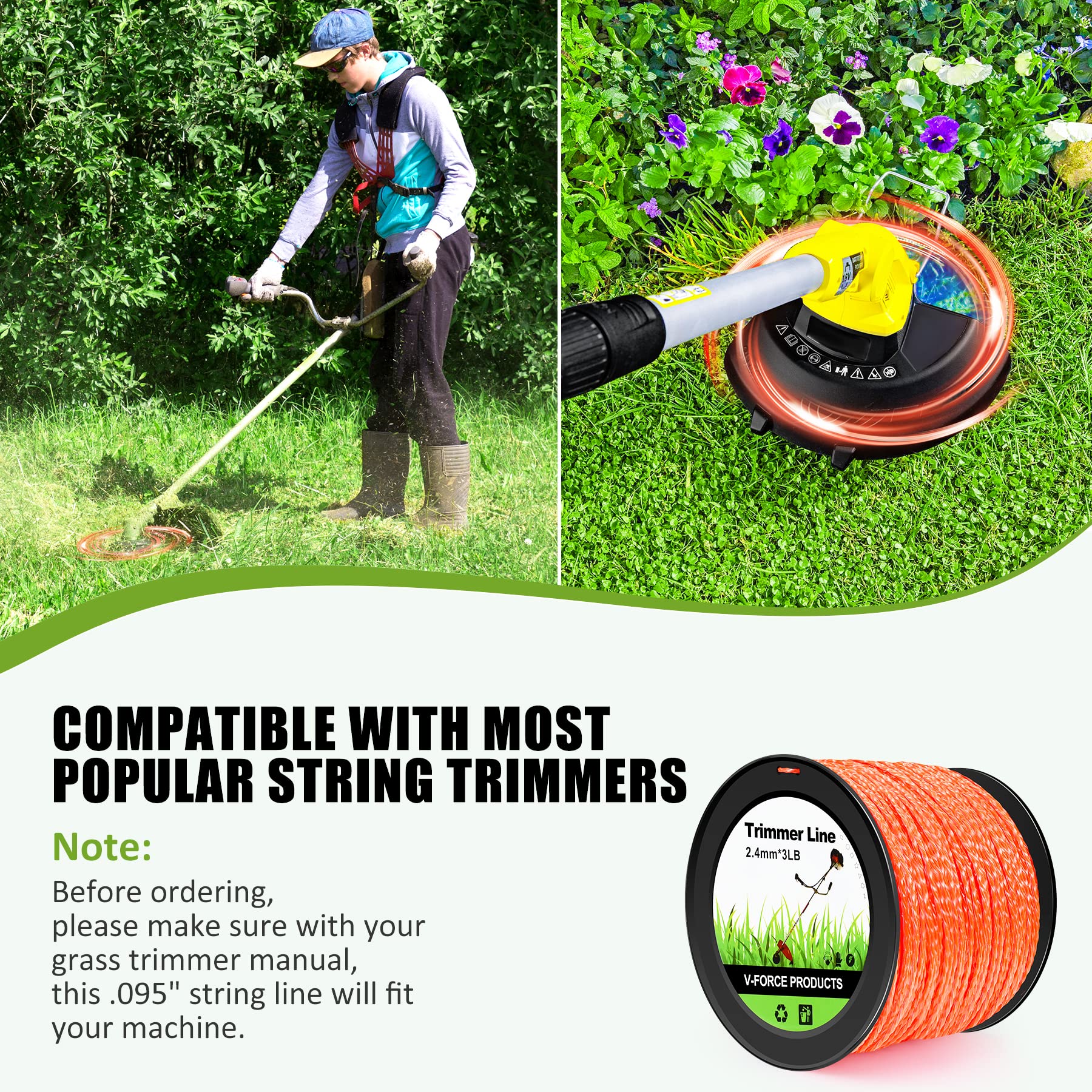 Stihl Weed Wacker String 095 Bi-Component Twist Trimmer Line - Durable ...