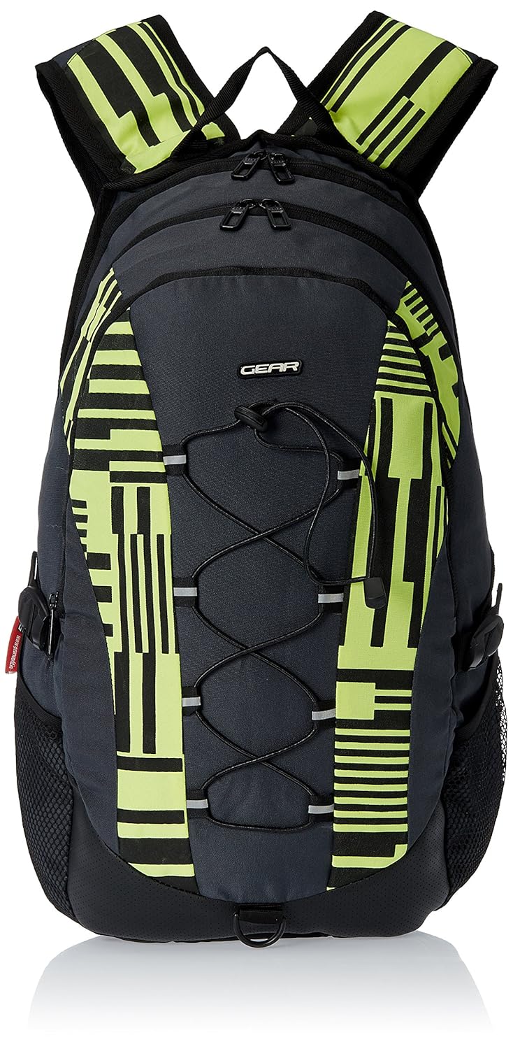 Buy Gear Outlander 9 30 Ltrs Grey and Green Laptop Backpack