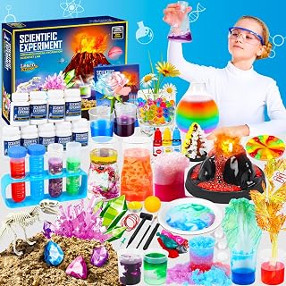Science Kit for Kids,82 Science Lab Experiments,Scientist Costume Role Play STEM Educational Learning Scientific Tools,Birthday Gifts and Toys for 4 5 6 7 8 9 10-12 Years Old Boys Girls Kids