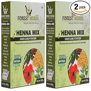 Forest Herbs The Forest Herbs Natural Organic Henna Mix Powder For Hair Colour & Conditioning - 100Gms Pack Of 2