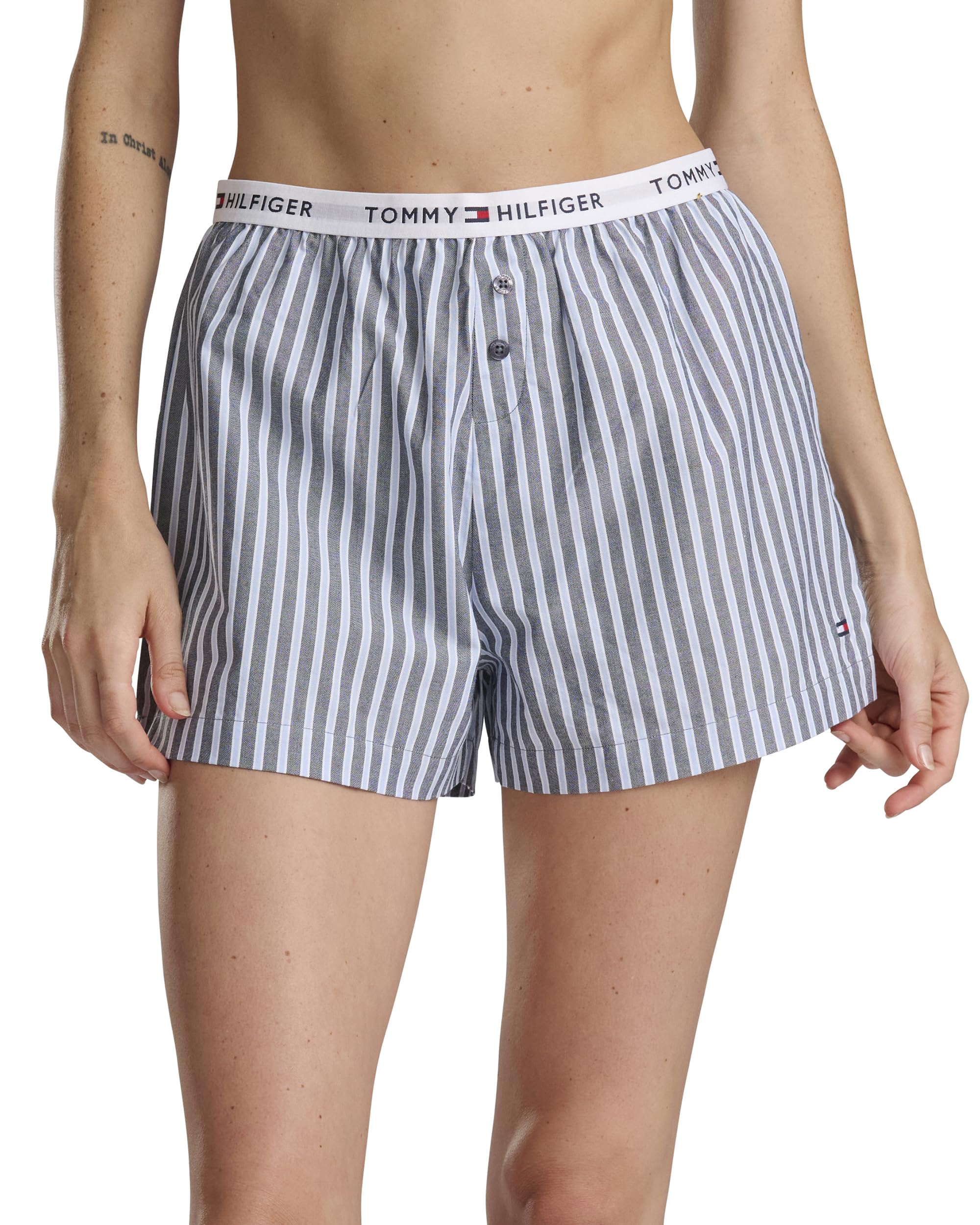 

                                                    Tommy Hilfiger Women's Woven Boxer Shorts, Sky Cap
