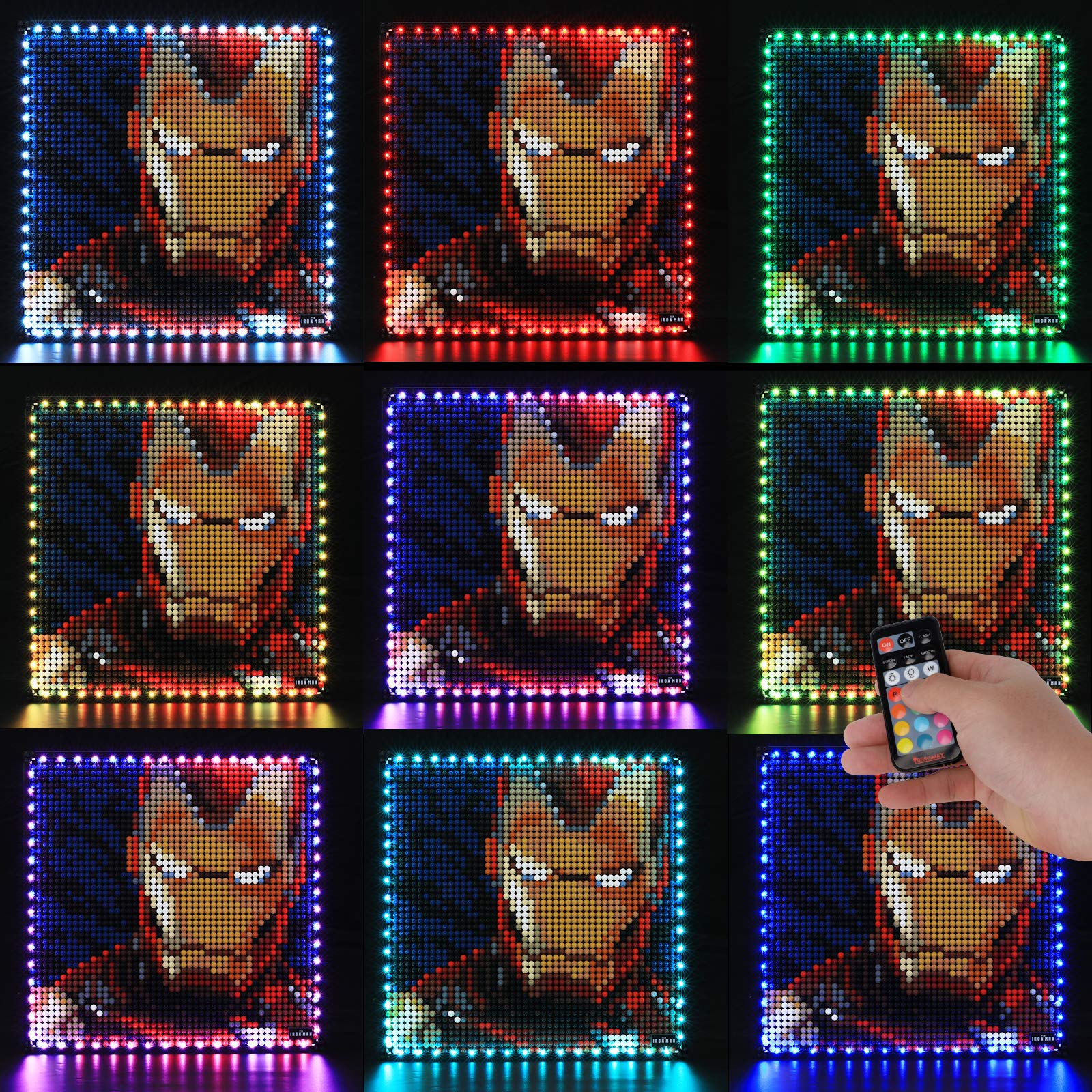 Amazon.co.jp: アートマーベルスタジオアイアンマン用BRIKSMAX LED 