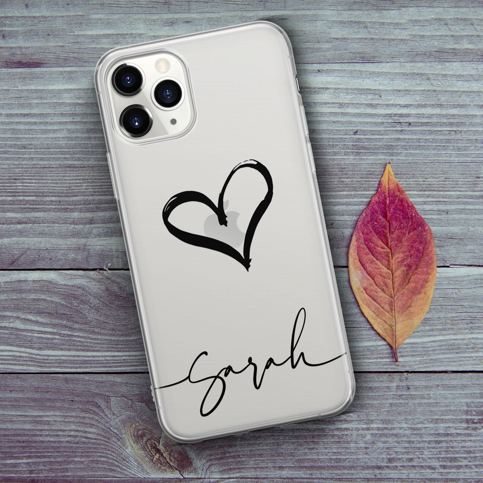 Custodia TRASPARENTE PERSONALIZZATA NOME PER IPHONE 12 11 XR PRO