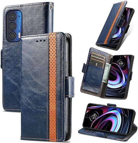 Miniatura 217 de Funda para Honor X7, Funda para Honor Play 30+ Plus Funda de piel sintética con ranuras para tarjetas Funda con soporte abatible Rojo