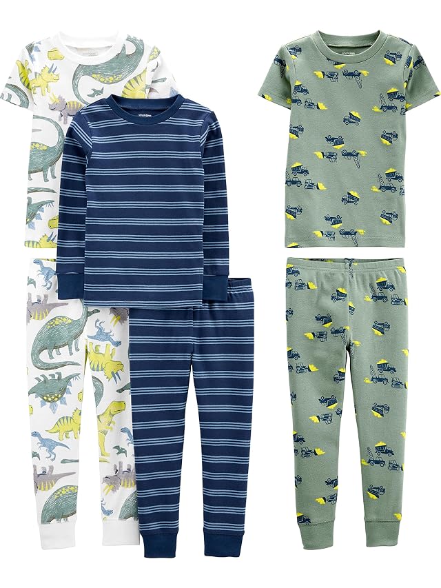 Simple Joys by Carters girls 6-piece Snug Fit Cotton Pajama Set