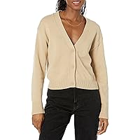 Amazon Essentials Cardigan Corto con Scollo a V dalla vestibilità Comoda Donna