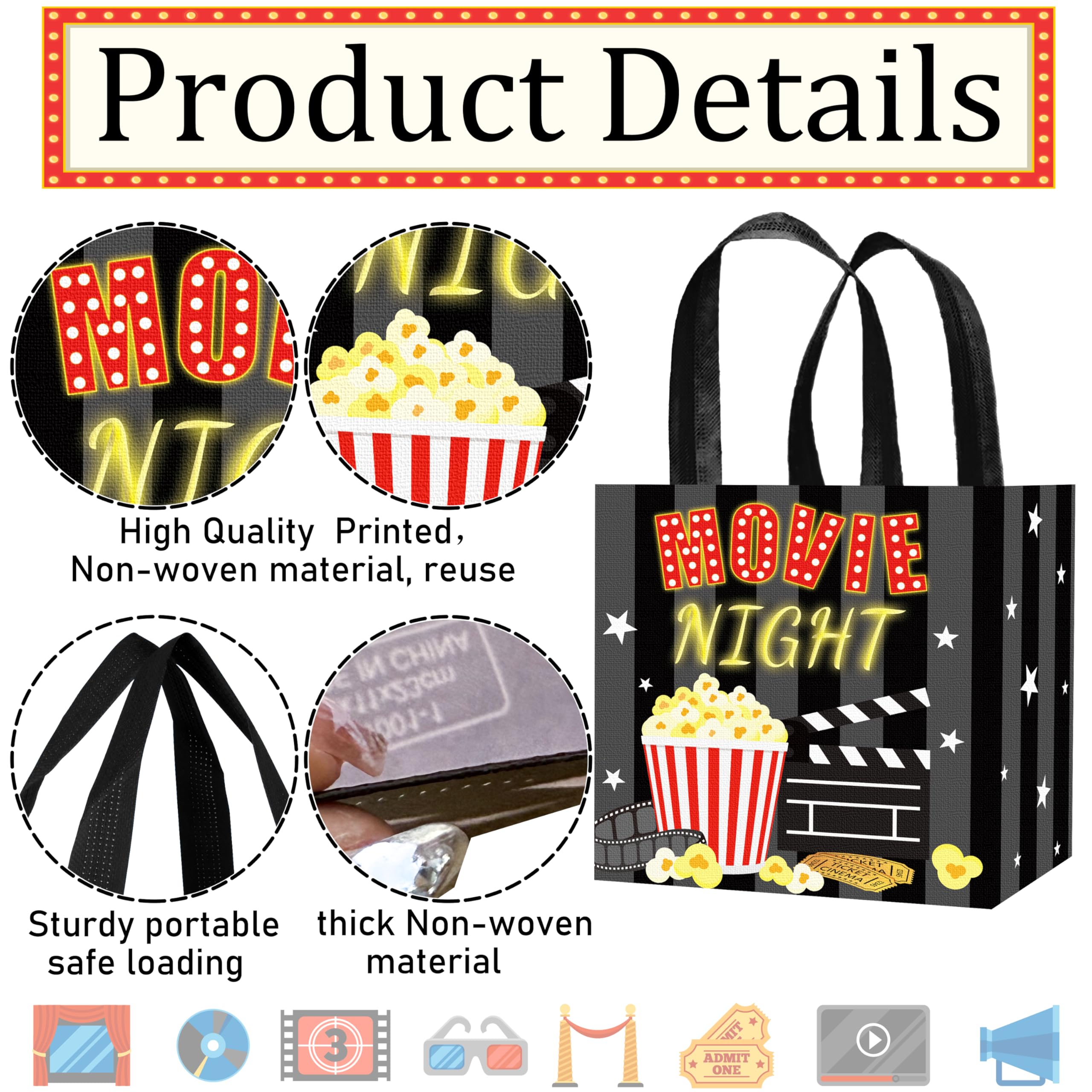 C L Cooper Life 12pcs Movie Night Party Gift Treat Bags
