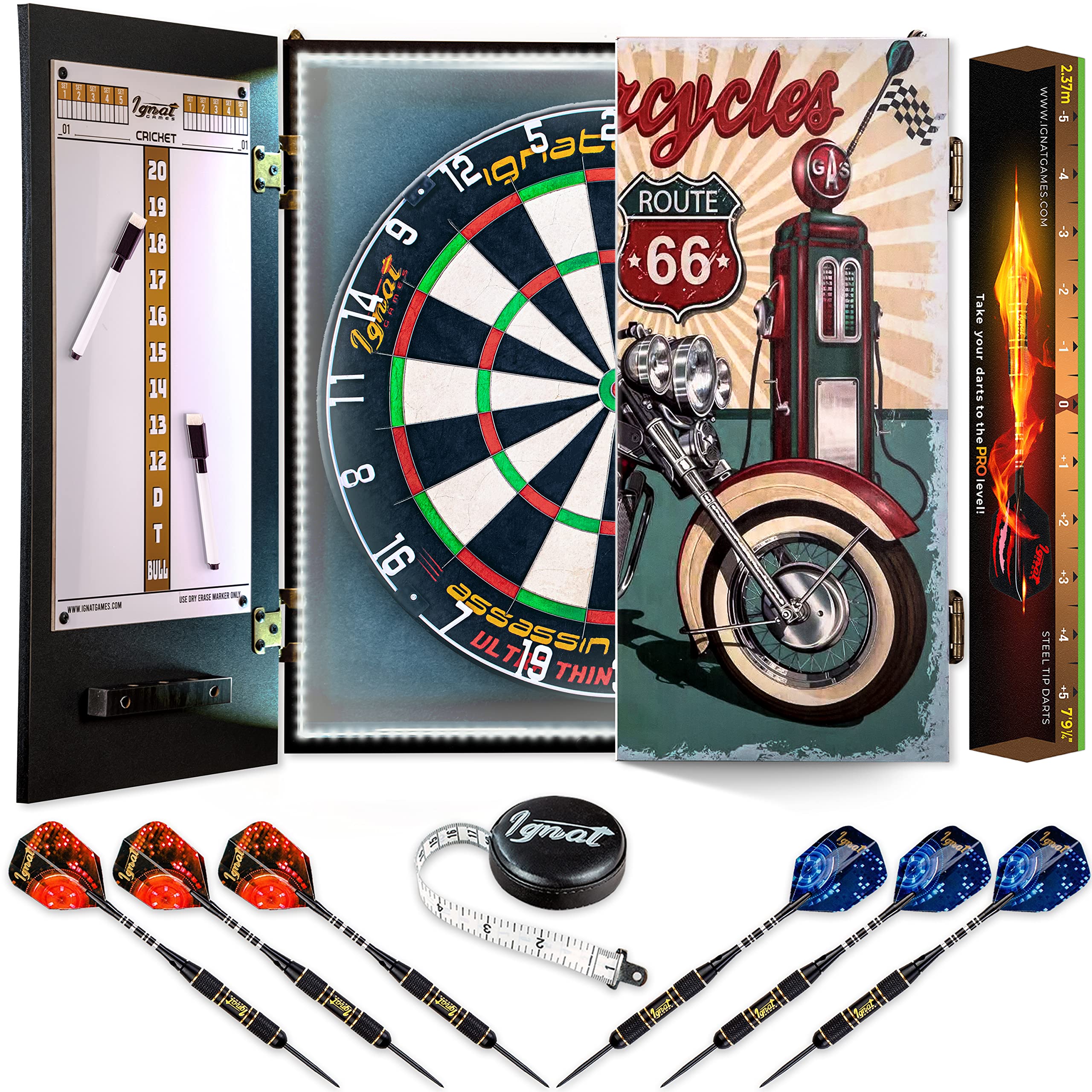 Buy IgnatGames Professional Dart Board Set Bristle/Sisal Tournament