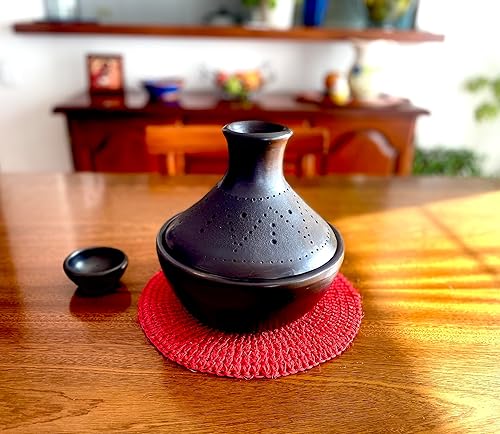 Miniatura 3 de Clay Tagine for Cooking Tajine Tajin Tayin Unglazed Diameter 8.5" Aprox Hight 8" 100% Handmade in Colombia