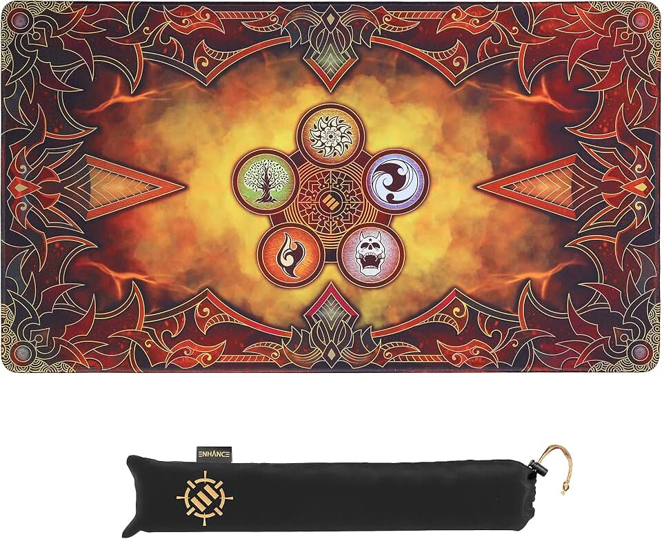 ENHANCE Tapete TCG con Bordes Cosidos y Bolsa de Viaje