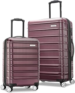 Samsonite Omni 2 하드사이드, 천연 메를로, 2개 세트(기내용/미디엄), Omni 2 스피너 휠이 있는 확장 가능한 하드사이드 수하물 2피스 세트 (캐리온/미디엄)