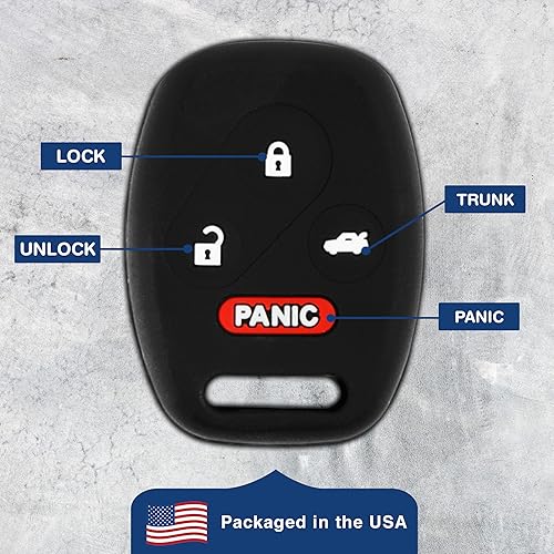 Miniatura 5 de KeyGuardz - Carcasa de goma suave para llave de automóvil, para Honda Accord Civic CR-V Fit Odyssey Pilot (paquete de 2)