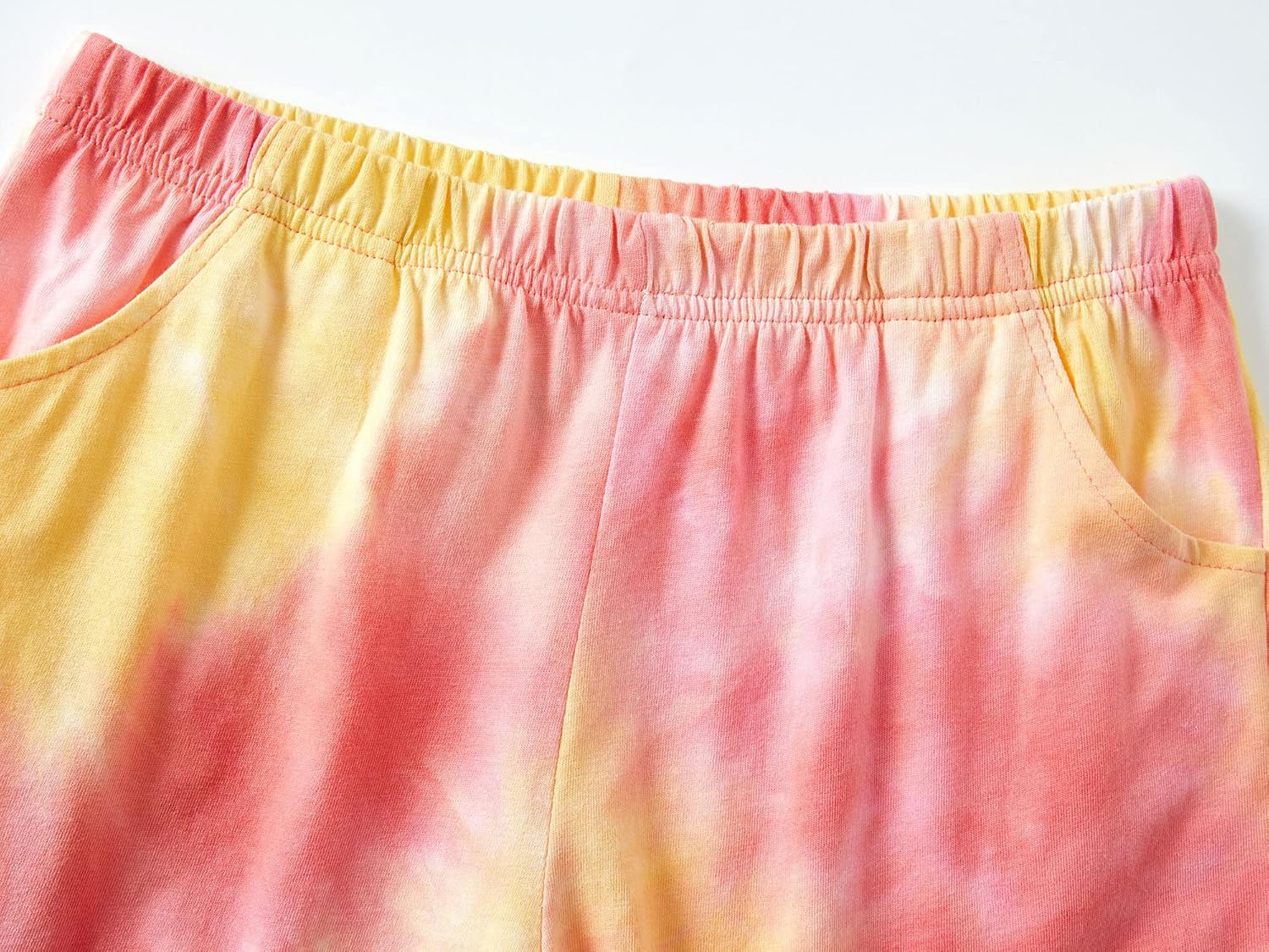 Beezizac Tie Dye Pajamas for Girls - 100% Cotton Glitter Butterfly Cat Summer Short Sleeve PJ Set Tween Clothes Size 4T - 18 - Image 6