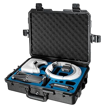 Ultimaxx Water Proof Rugged Compact Storage Hard Case for DJI FPV VR Goggles and DJI Mavic 2 Pro/Zoom + Fits Extra Accessories