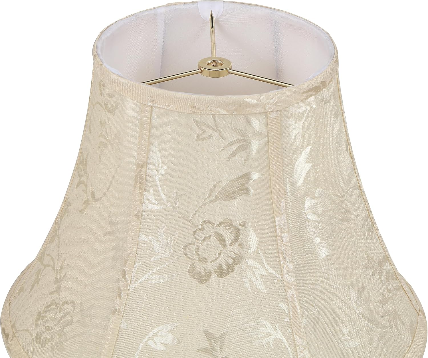 Aspen Creative 30233 Transitional Bell Shaped Spider Construction Lamp Shade, Ivory, 7" Top x 13" Bottom x 9-1/2" Slant Height