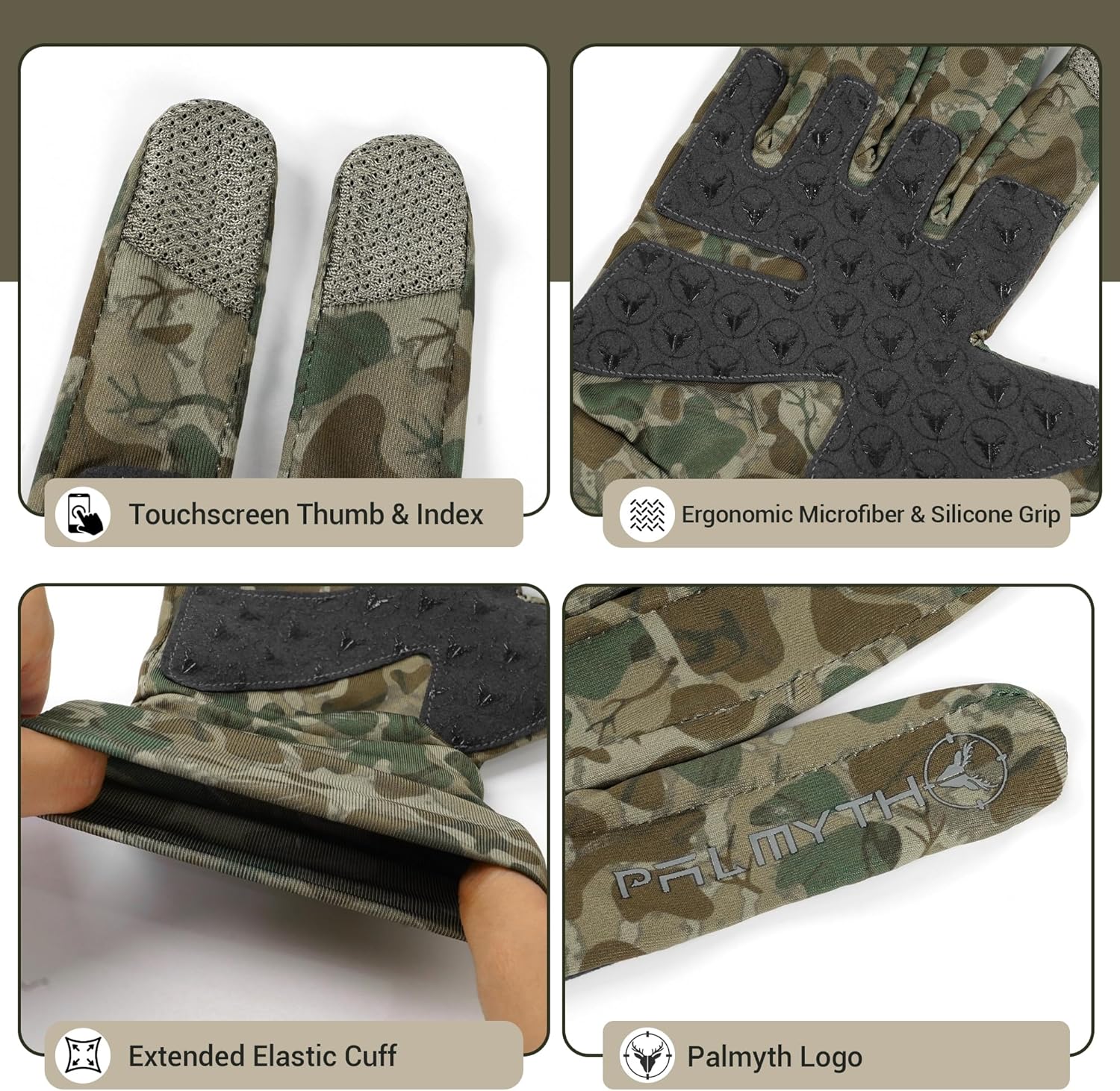 Palmyth Hunting Gloves for Men Lightweight Camo Glove Outdoor - Image 2