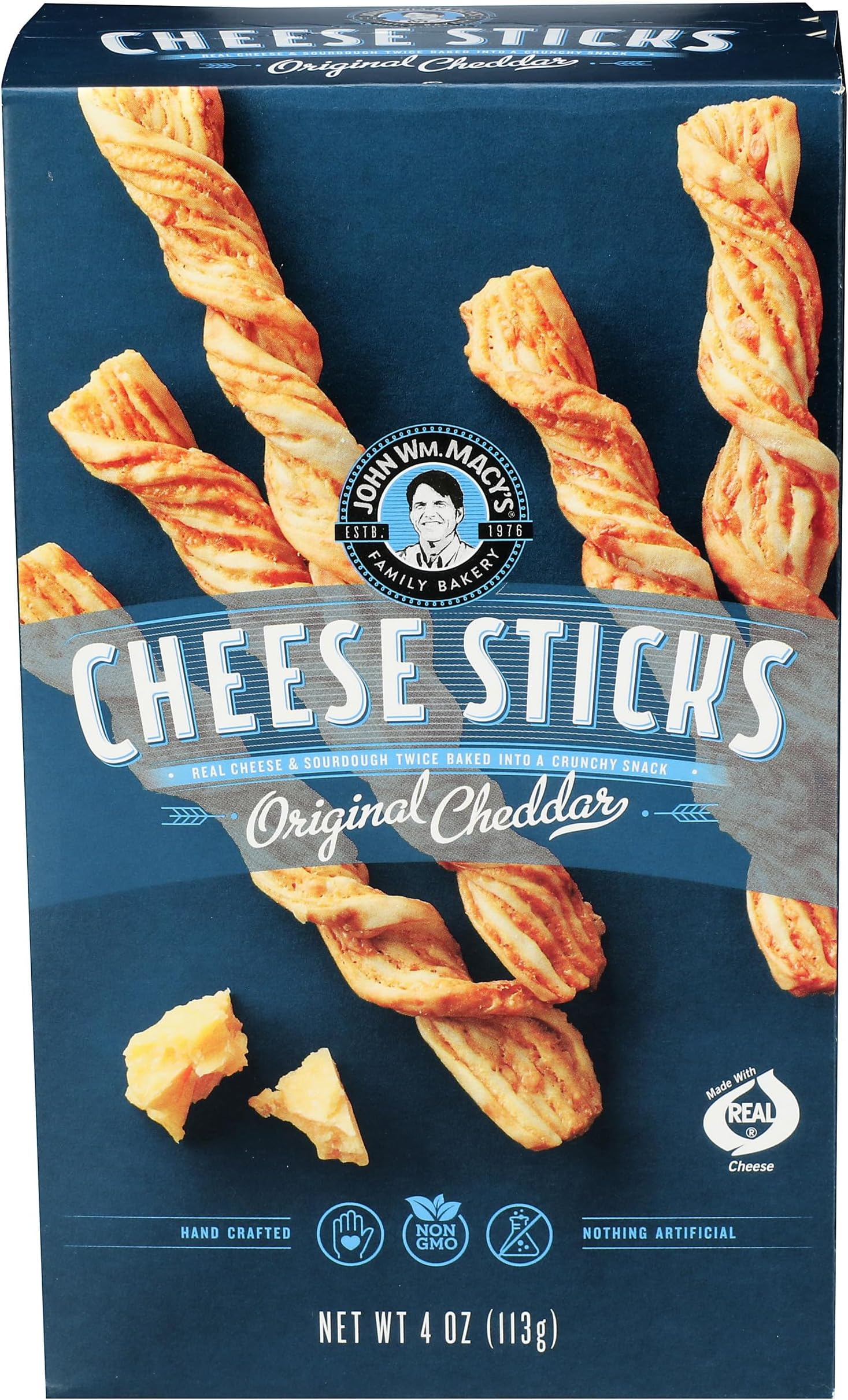 JOHN MACYS Cheesesticks Original Cheddar, 4 OZ